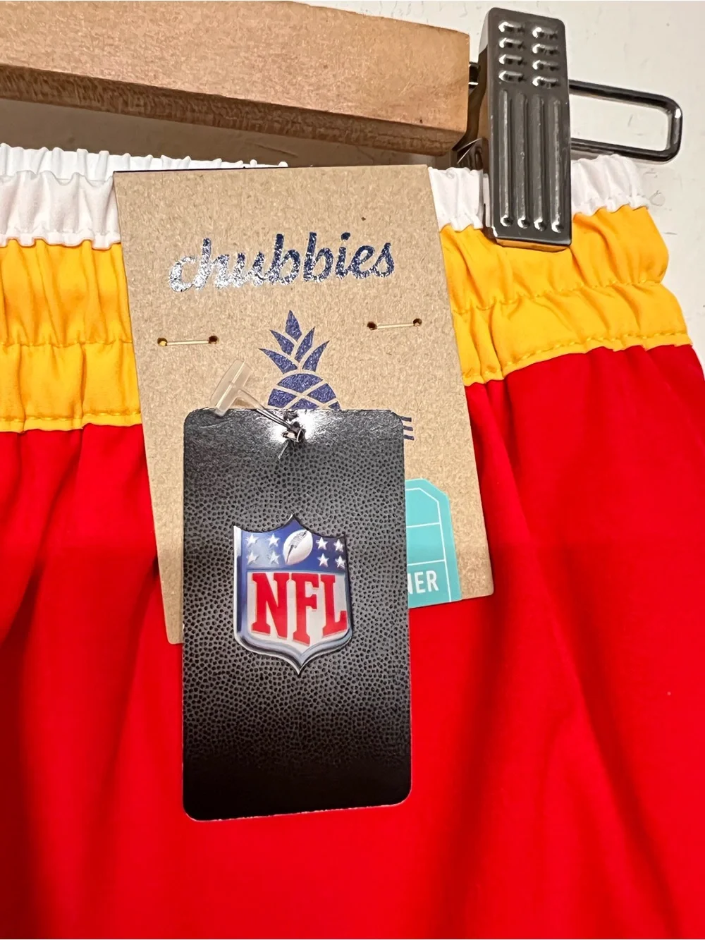 New Chubbies Kansas City Chiefs 5.5” Classic Lined Swim‎ Shorts Trunks